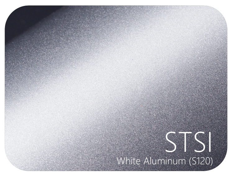 LIFE+GUARD STSI (S120) White Aluminum vinyl skin sample for 3C protective wraps