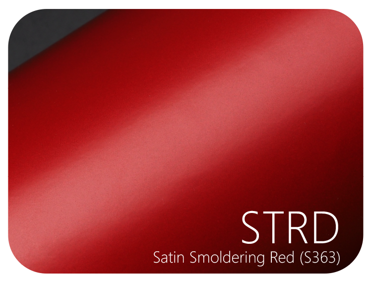 LIFE+GUARD STRD (S363) Satin Smoldering Red vinyl skin sample for 3C protective wraps