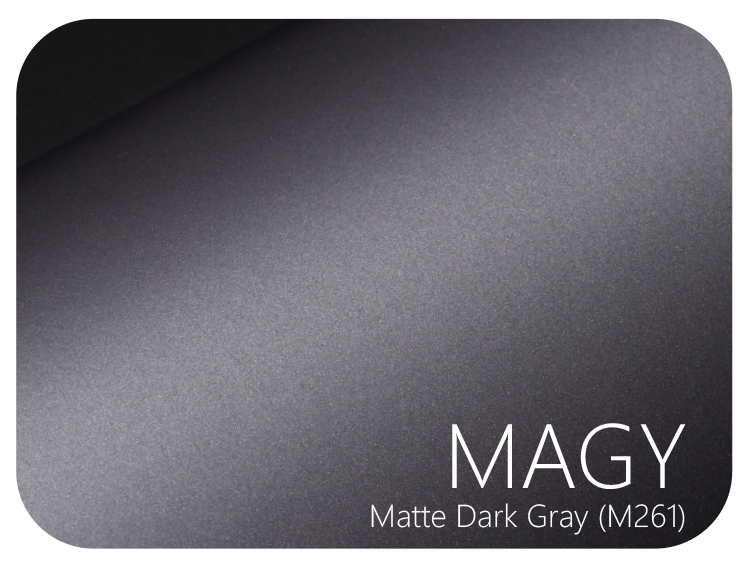 LIFE+GUARD MAGY (M261) Matte Dark Gray vinyl skin sample for 3C protective wraps