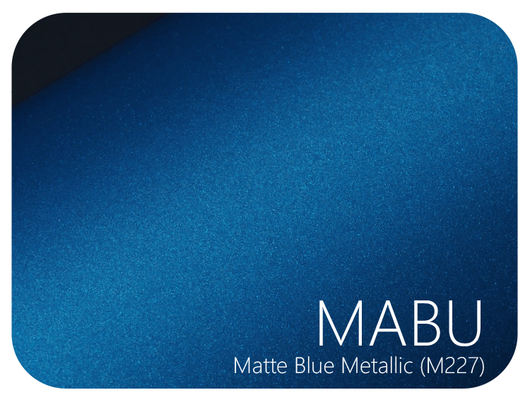 LIFE+GUARD MABU  Matte Blue Metallic vinyl skin sample for 3C protective wraps