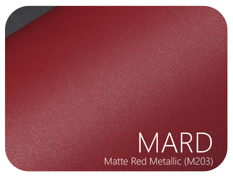 LIFE+GUARD MARD (M203) Matte Red Metallic vinyl skin sample for 3C protective wraps