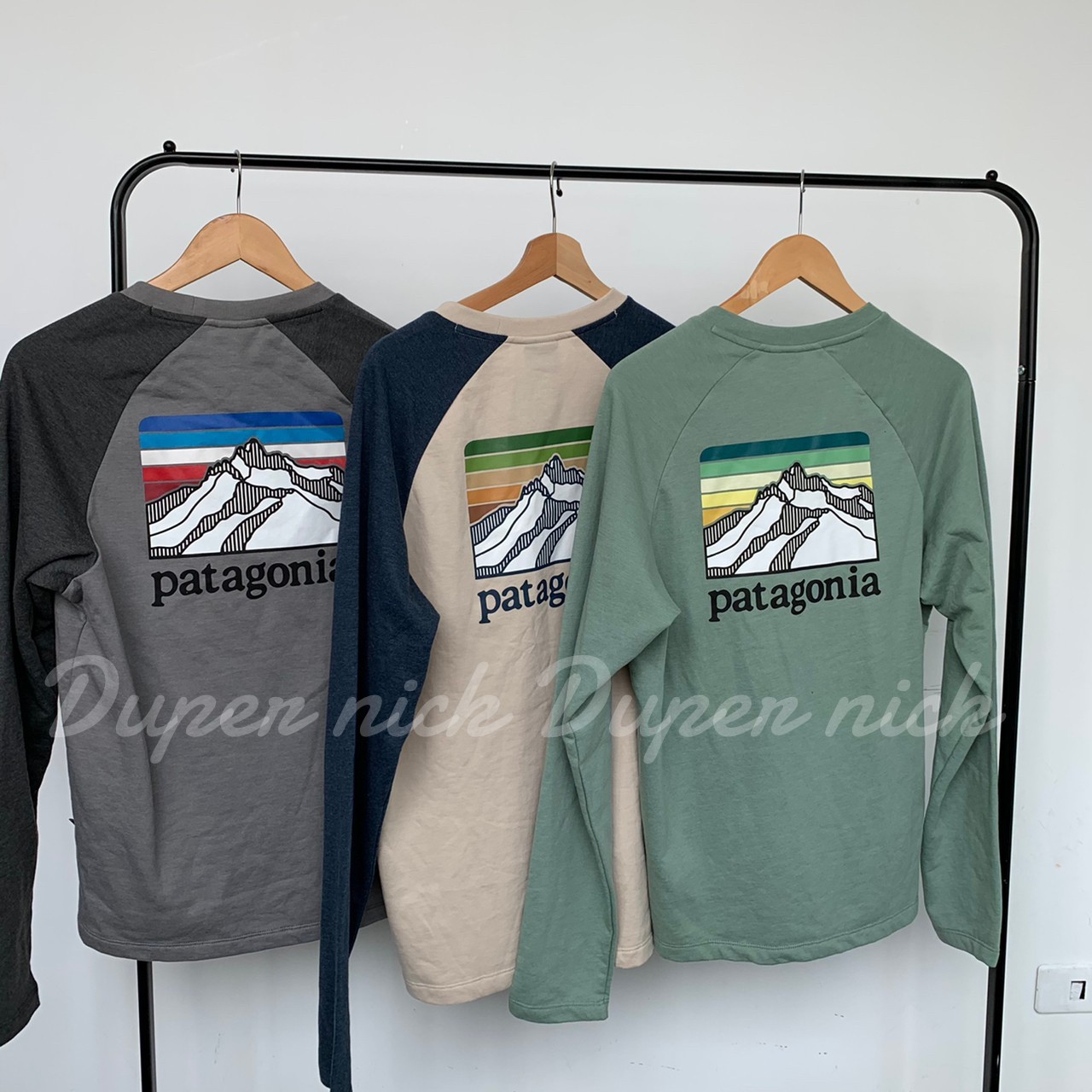 Patagonia 山脈 Logo 刷毛大學TEE 男款