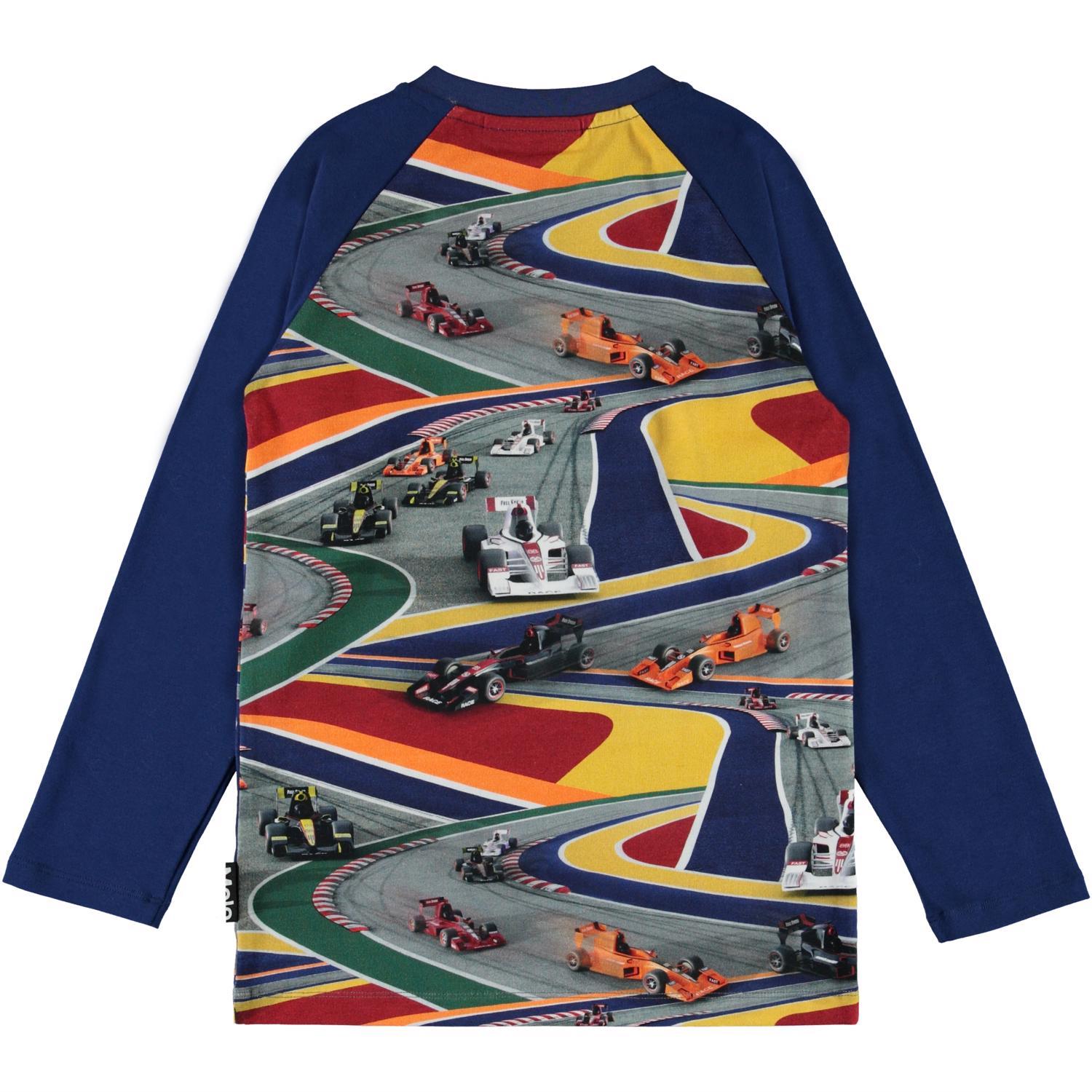 〖 Molo 〗深藍賽車拼接上衣