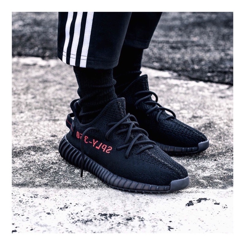 Adidas Yeezy Boost 350 V2 Black Red 編織 黑紅