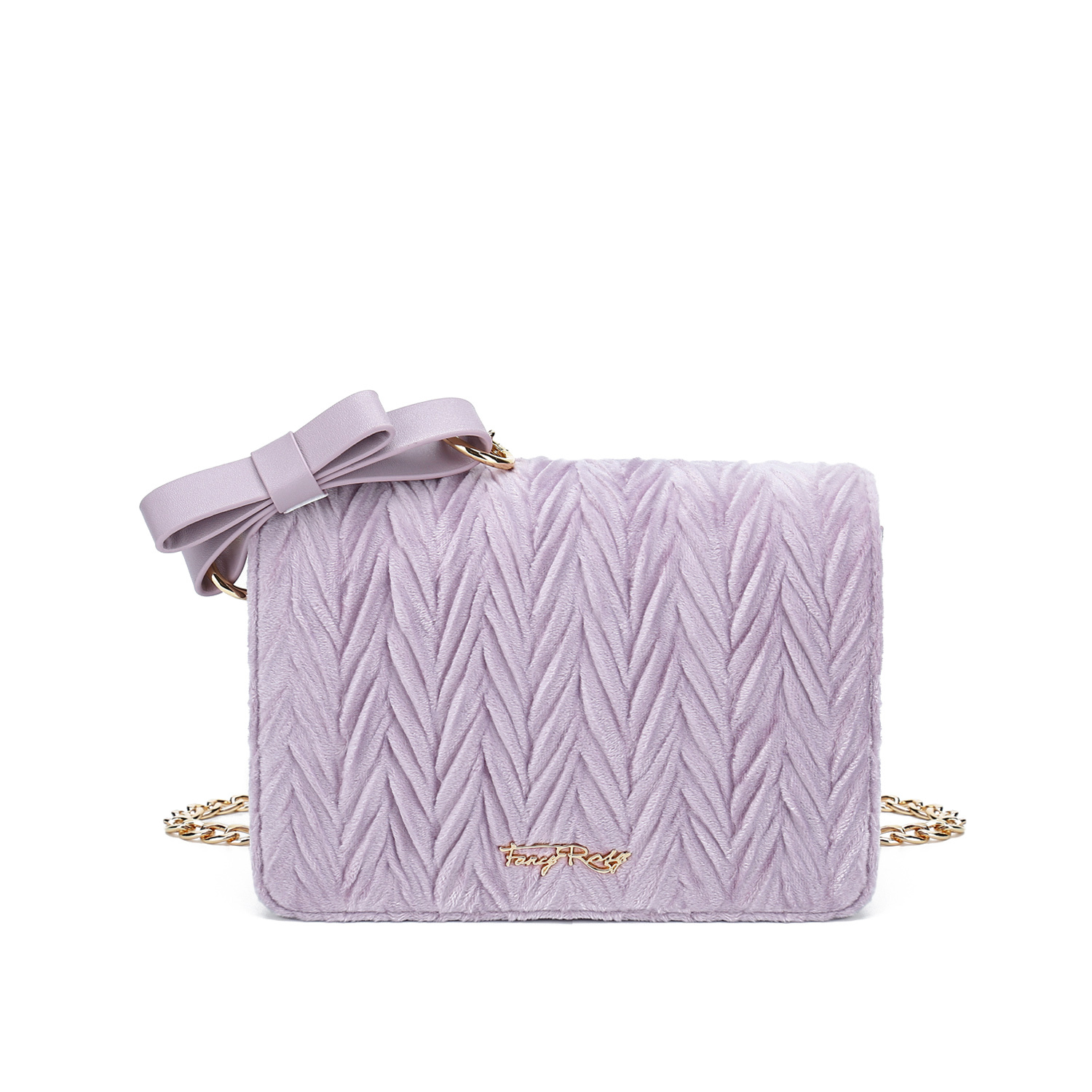 Fancy Bow Bow Velvet Shoulder Bag