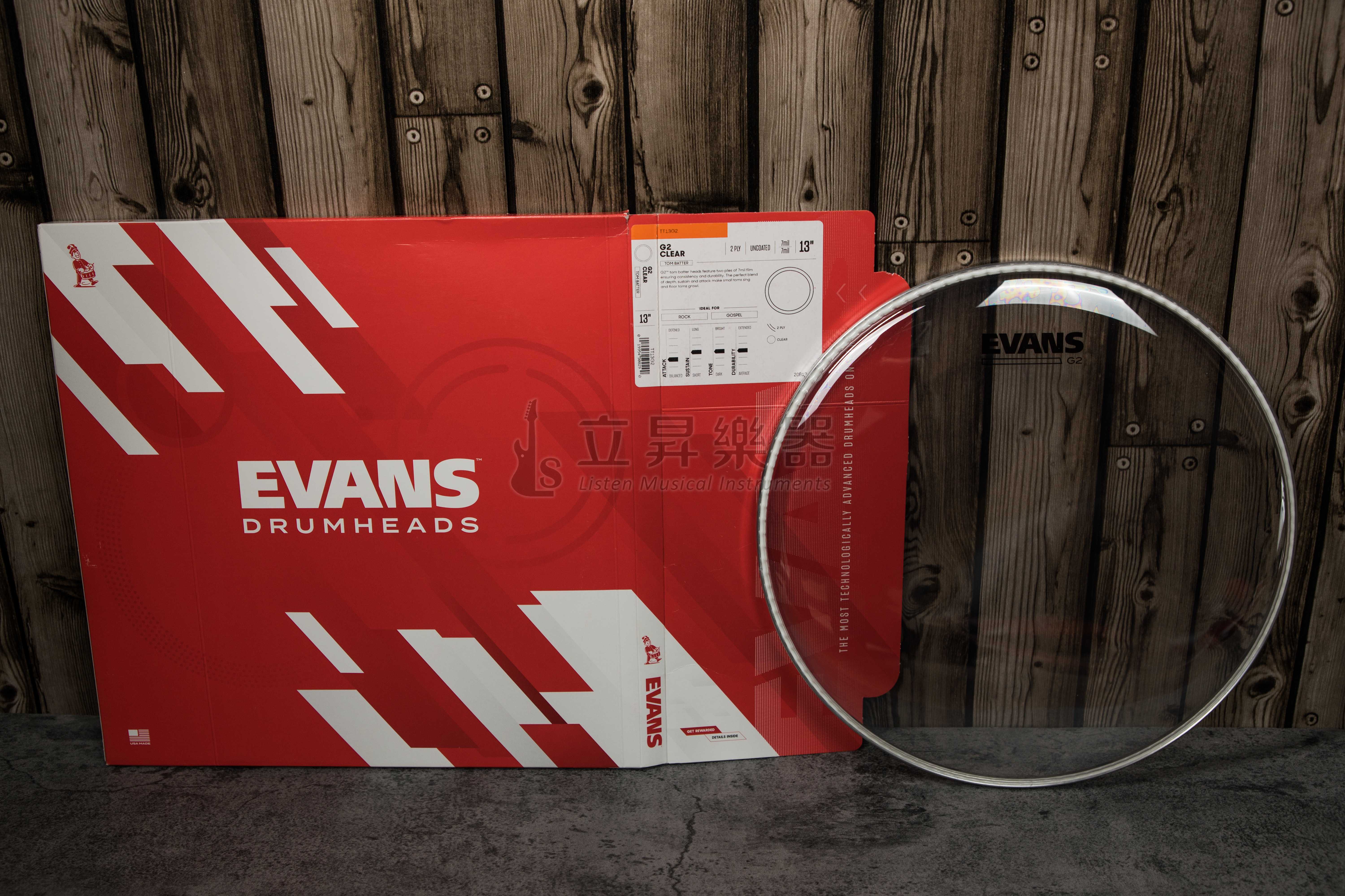 Evans Evans 系列鼓皮 TT10G2/TT12G2/TT13G2/TT14G2 雙層 透明(10" 12" 13" 14") 第 3 張圖片｜三峽鼓 / 打擊
