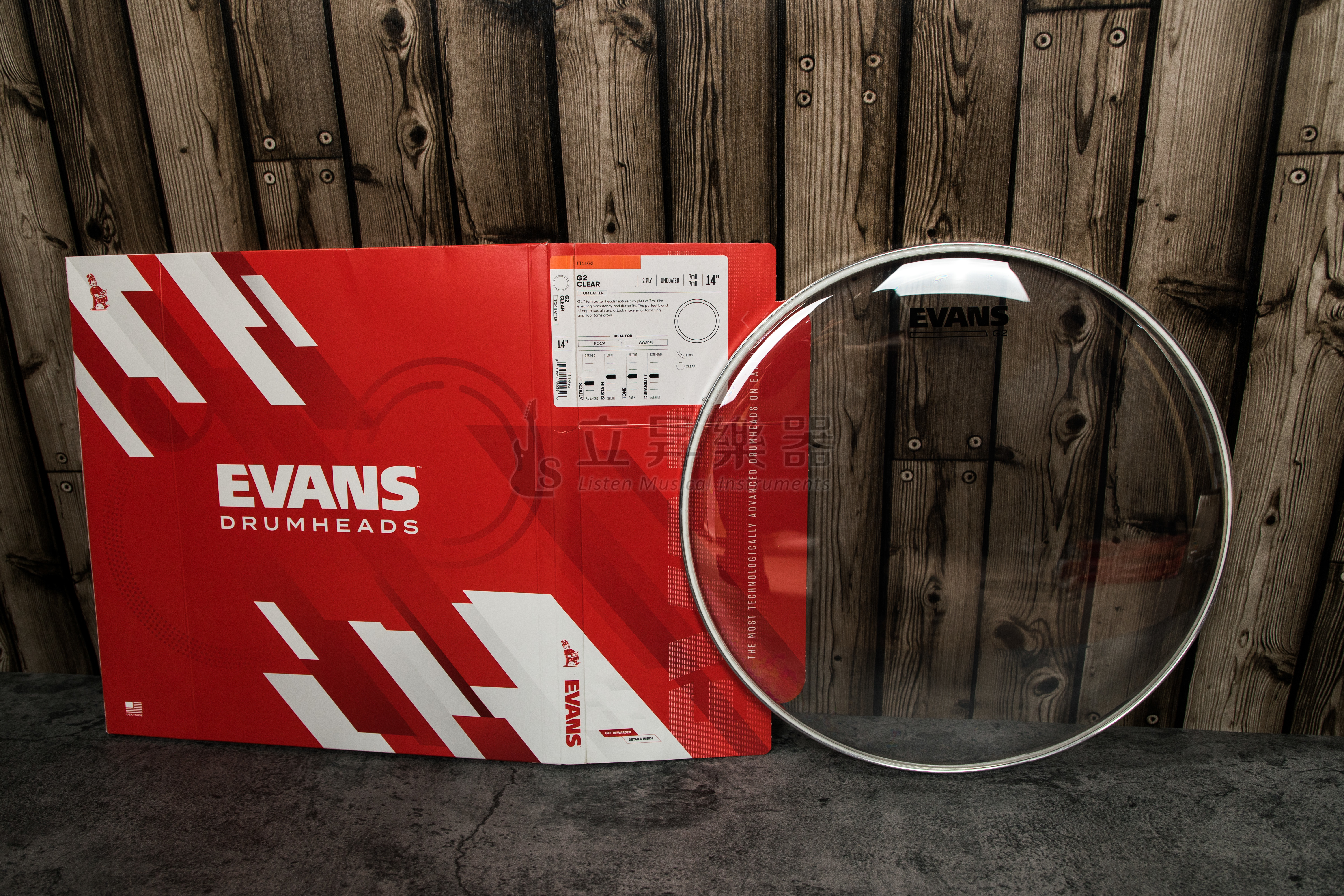 Evans Evans 系列鼓皮 TT10G2/TT12G2/TT13G2/TT14G2 雙層 透明(10" 12" 13" 14") 第 4 張圖片｜三峽鼓 / 打擊