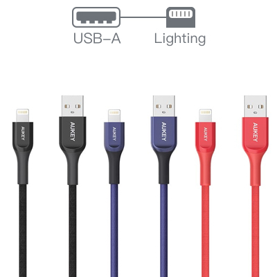 AUKEY 杜邦 kevlar系列 USB-A to Lightning (CB-AKL1/CB-AKL2) MFi認證充電線
