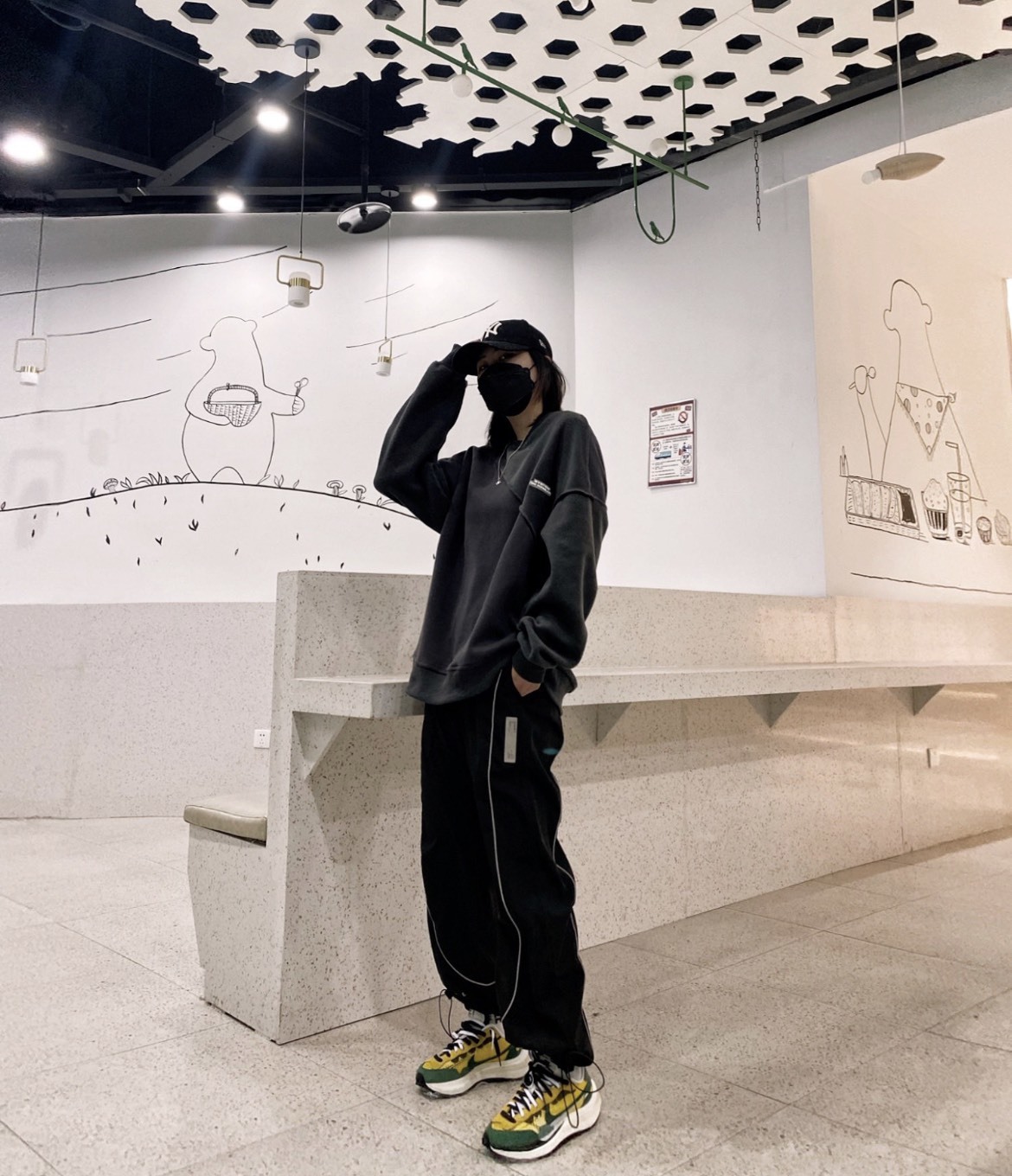 Sacai x Nike VaporWaffle  黃綠