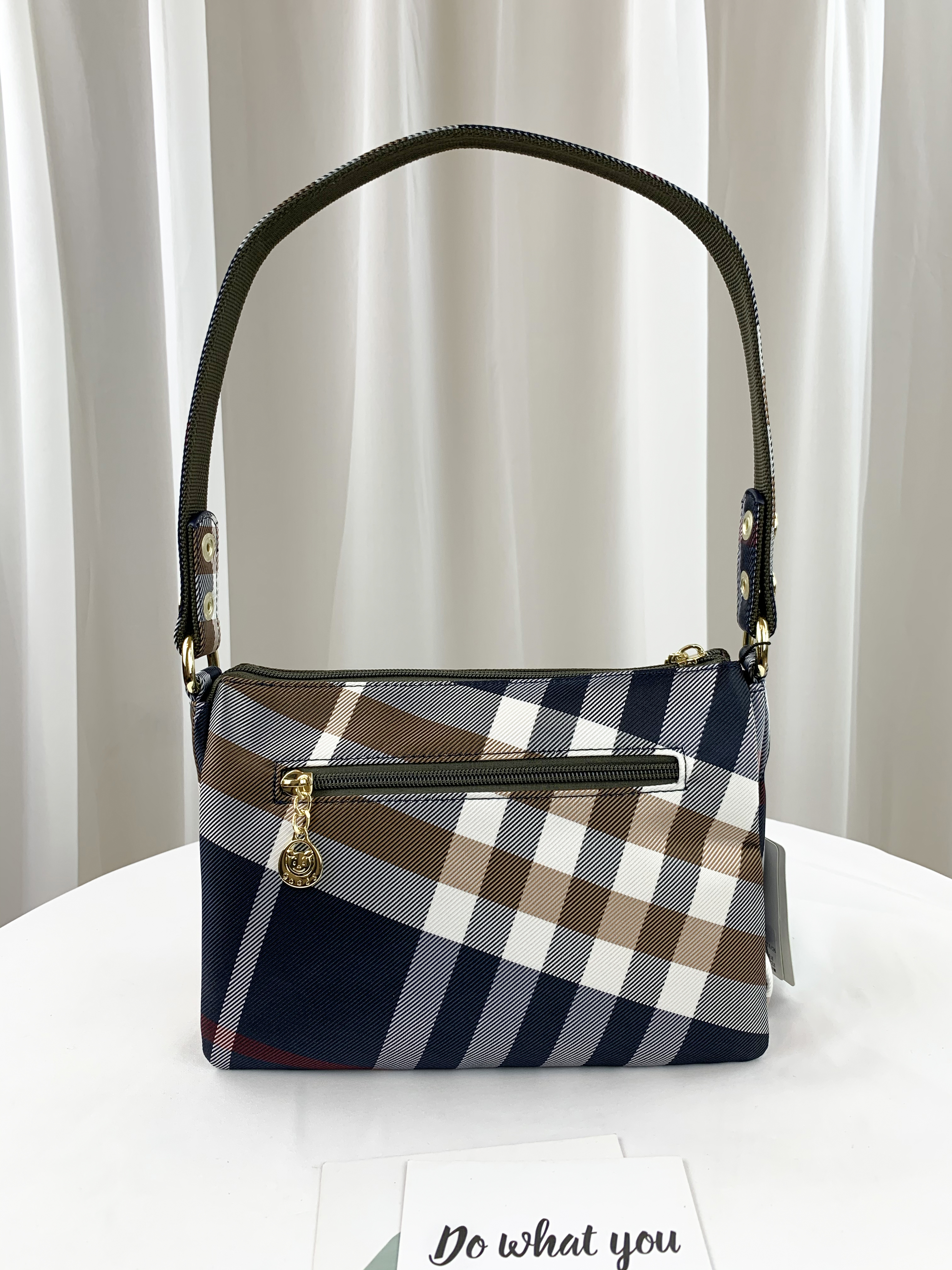 GOODS 大格綠 拼色防潑水肩背包 / 側背包 #1952