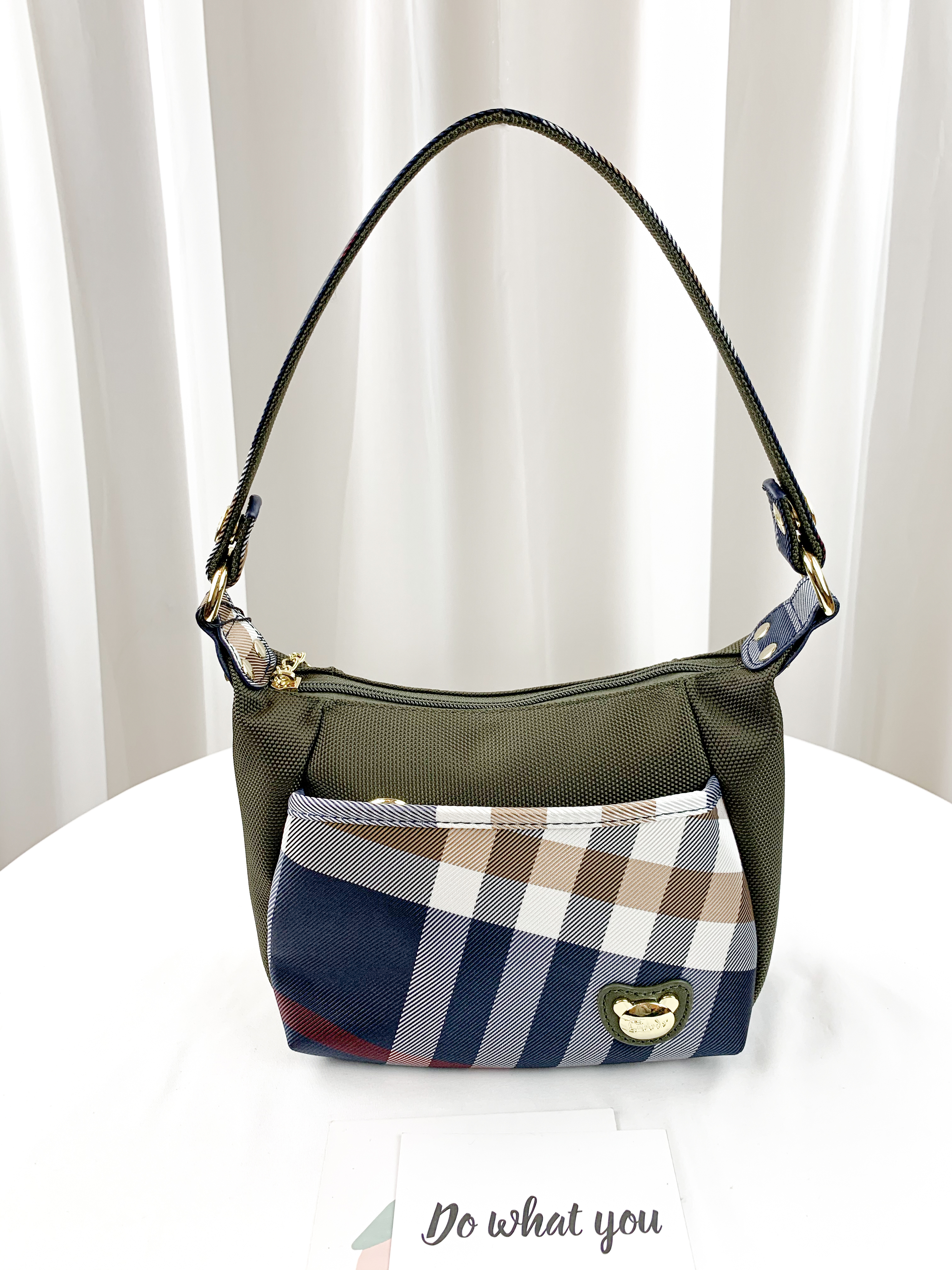 GOODS 大格綠 拼色防潑水肩背包 / 側背包  #2503