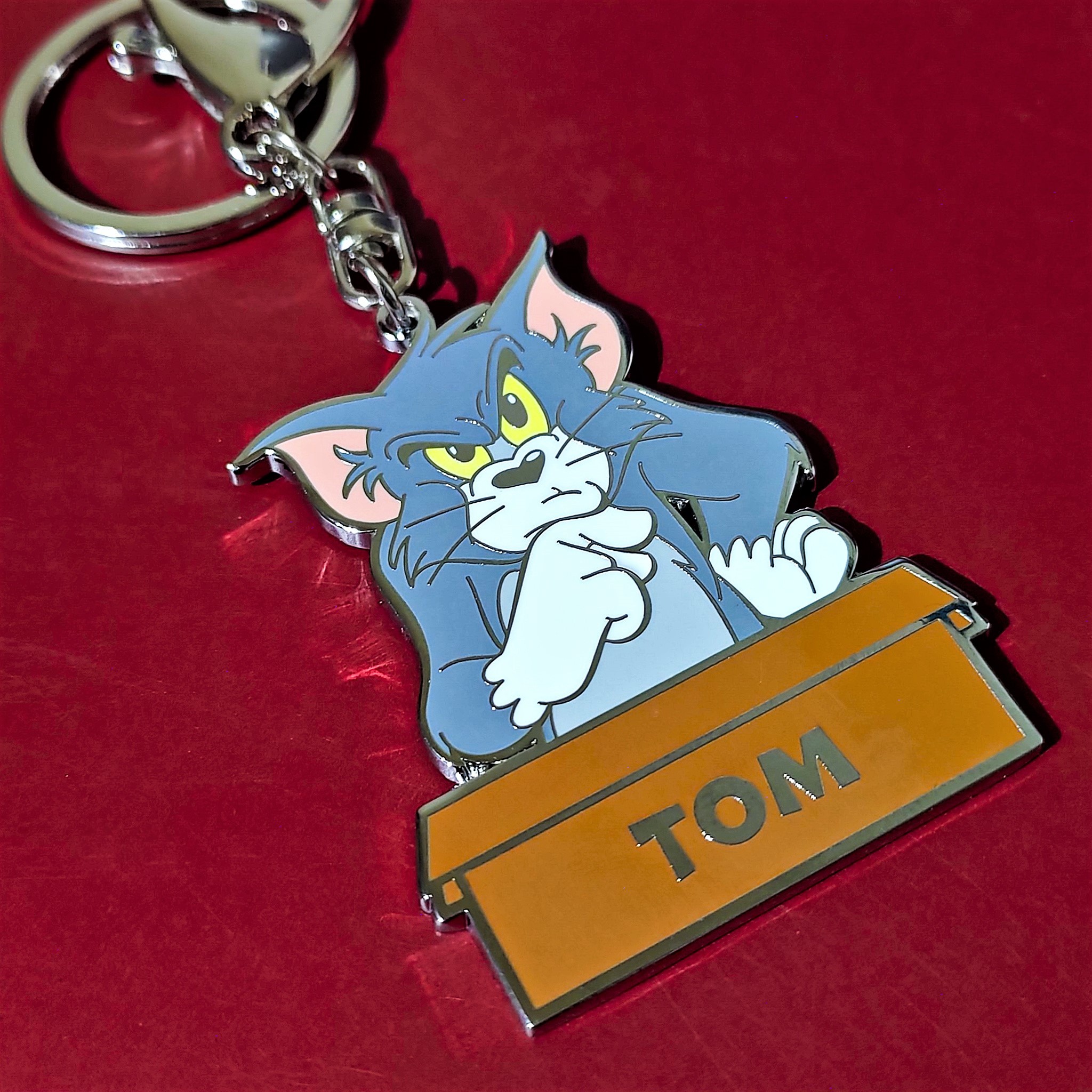 Tom and Jerry-金屬鑰匙圈-Tom紙箱款