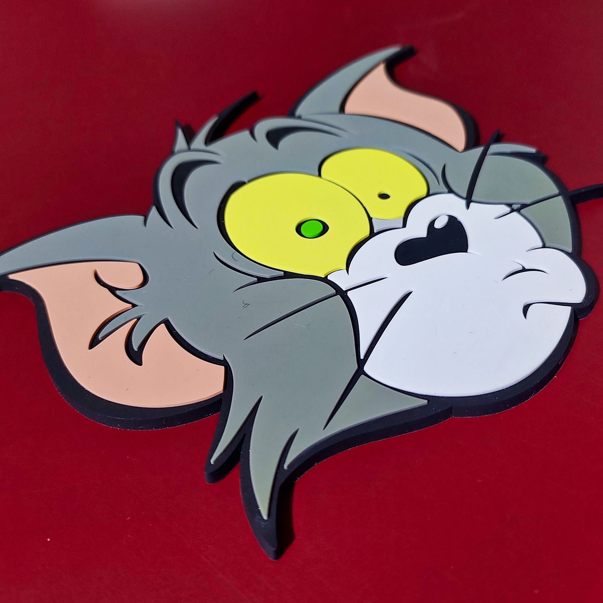 Tom and Jerry-滴膠杯墊-Tom驚嚇款
