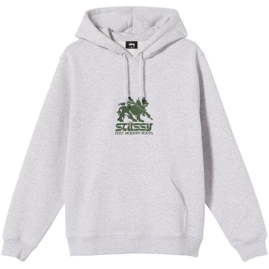 [現貨]  STÜSSY LION EMBROIDERED HOODIE GREY