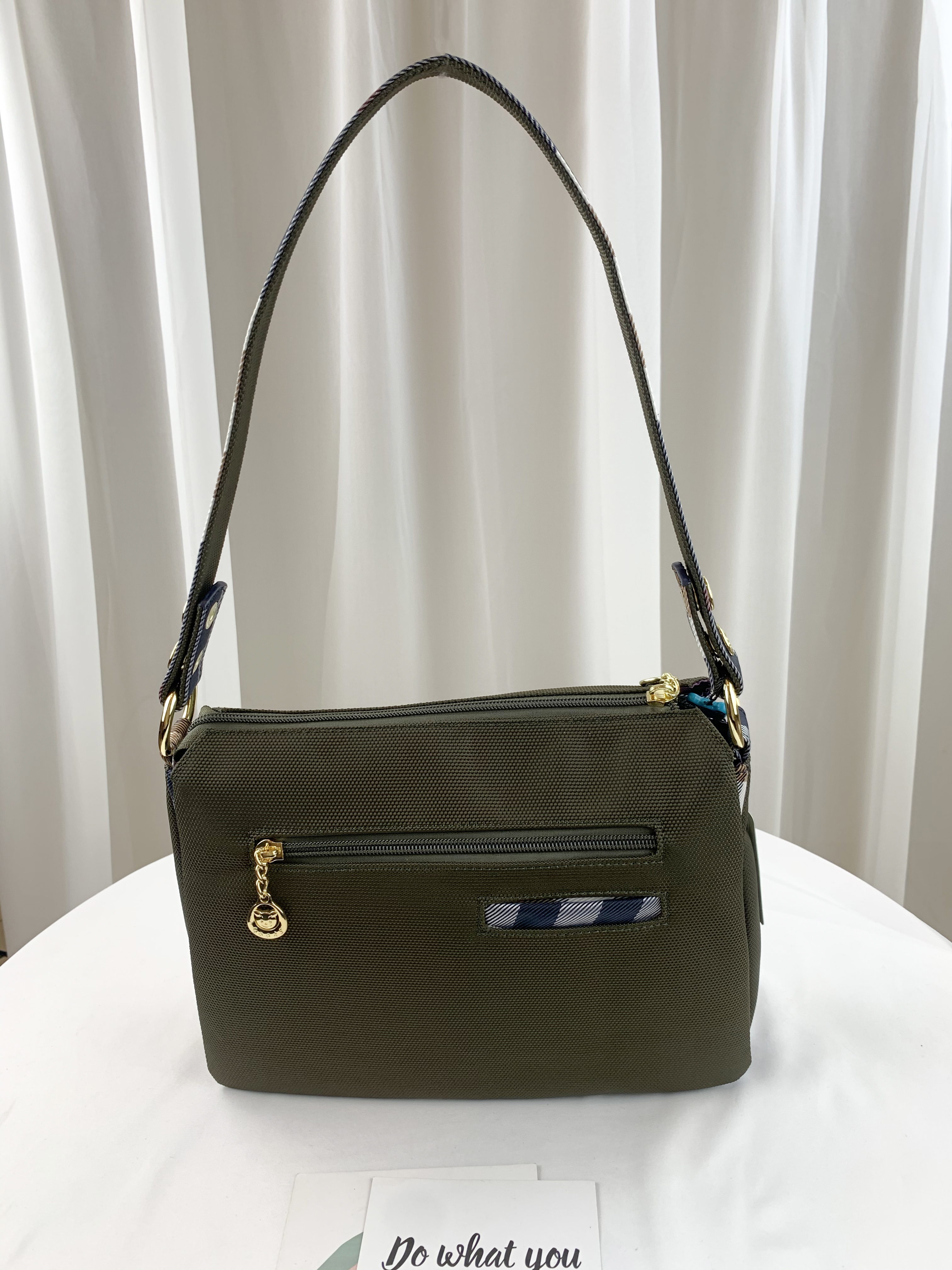 GOODS 大格綠 拼色防潑水肩背包 / 側背包 #29259