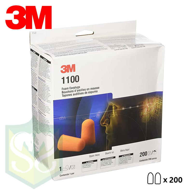 3M™ 1100 Foam Earplug (200pr/box)