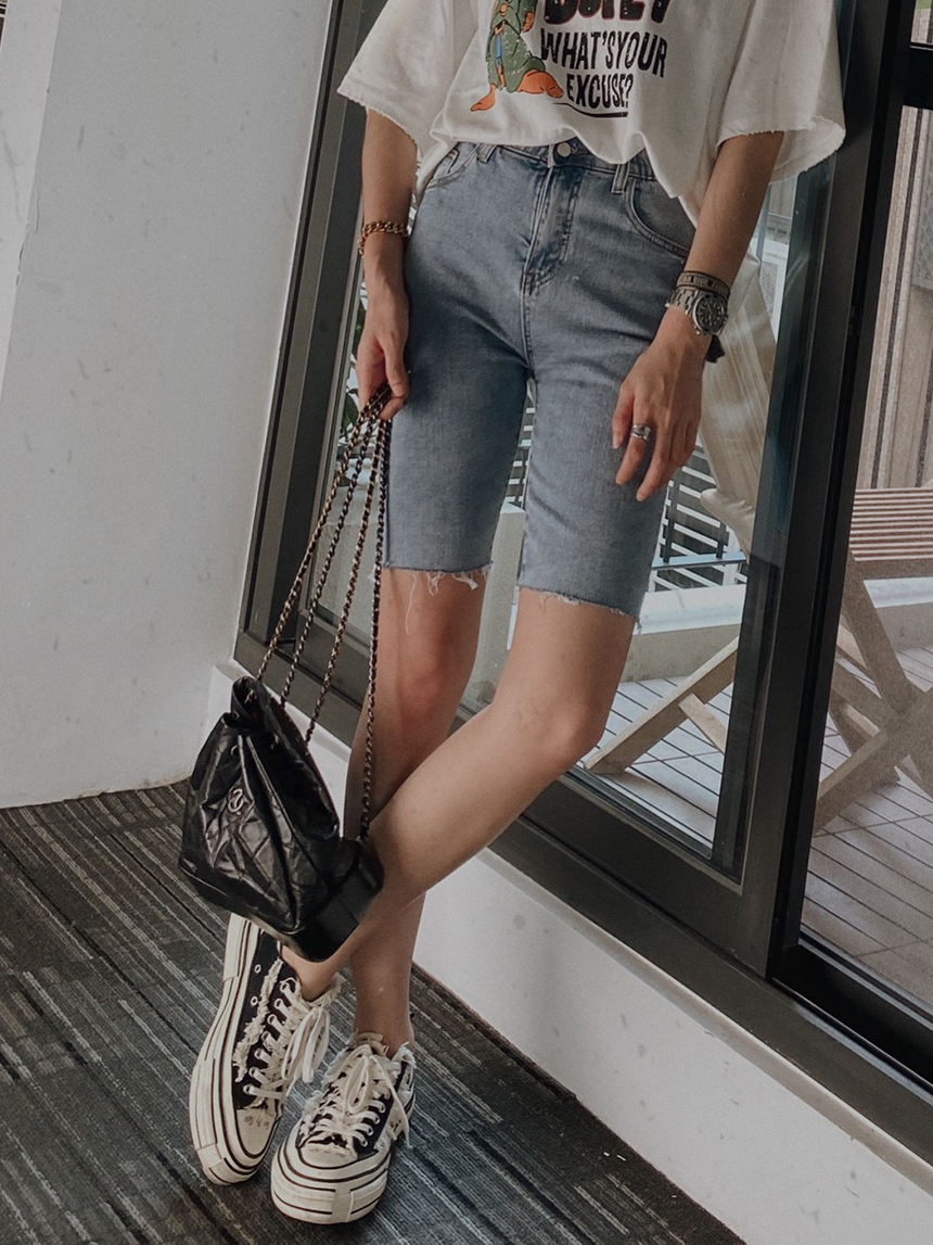 牛仔五分褲*4色