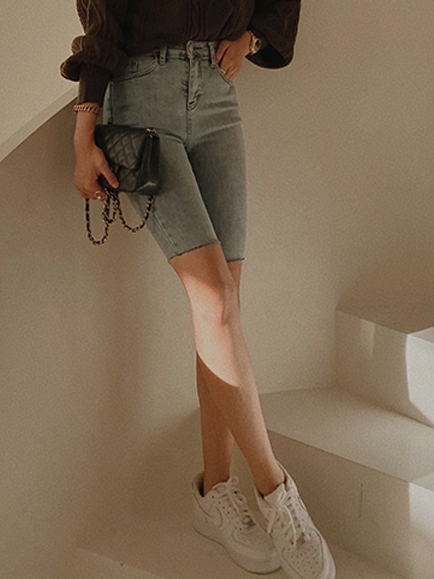 牛仔五分褲*4色