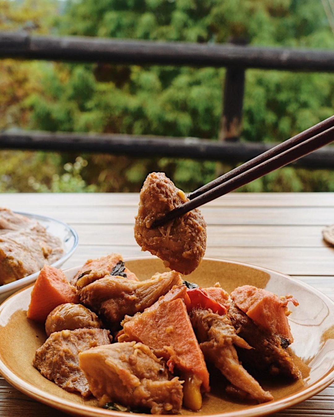 蔬味平生 蔬福漢堡排 未來肉 三杯猴頭菇 蔬果咖哩