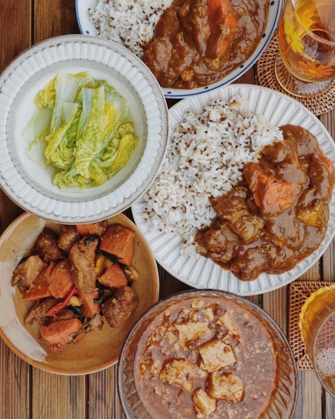 蔬味平生 蔬福漢堡排 未來肉 三杯猴頭菇 蔬果咖哩