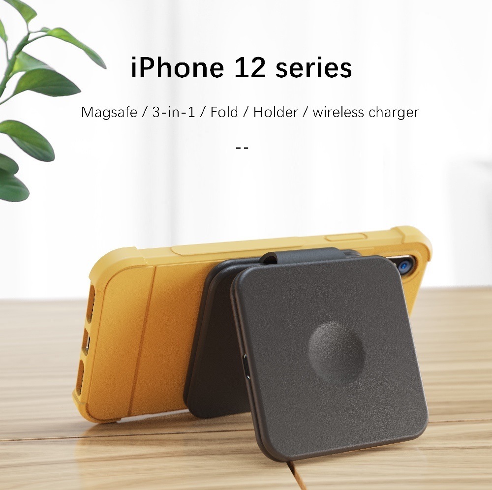 Iphone 12 MagSafe 3 in 1 摺疊磁吸支架無線充電器