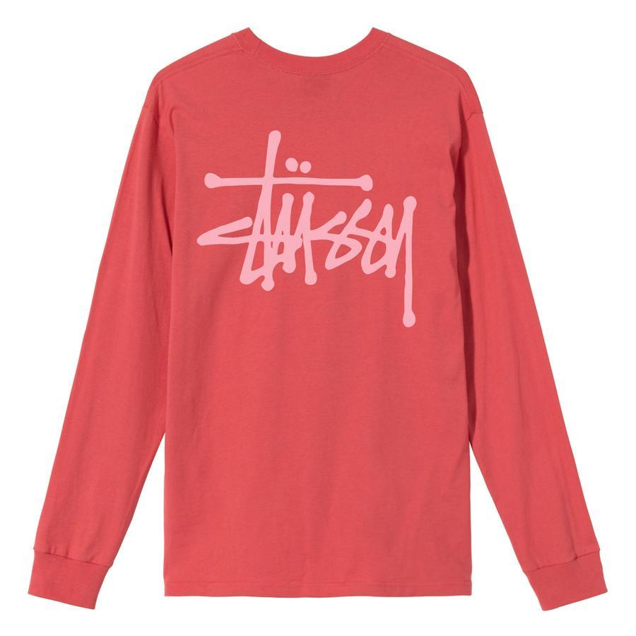 [Instock] STÜSSY BASIC STÜSSY LS TEE PALE RED
