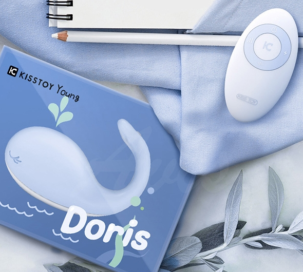 〔女性最愛震蛋榜首〕KISTOY YOUNG系列《Doris 太正鯨》 鯨魚10段變頻震動 G點陰蒂矽膠震蛋 (藍色)