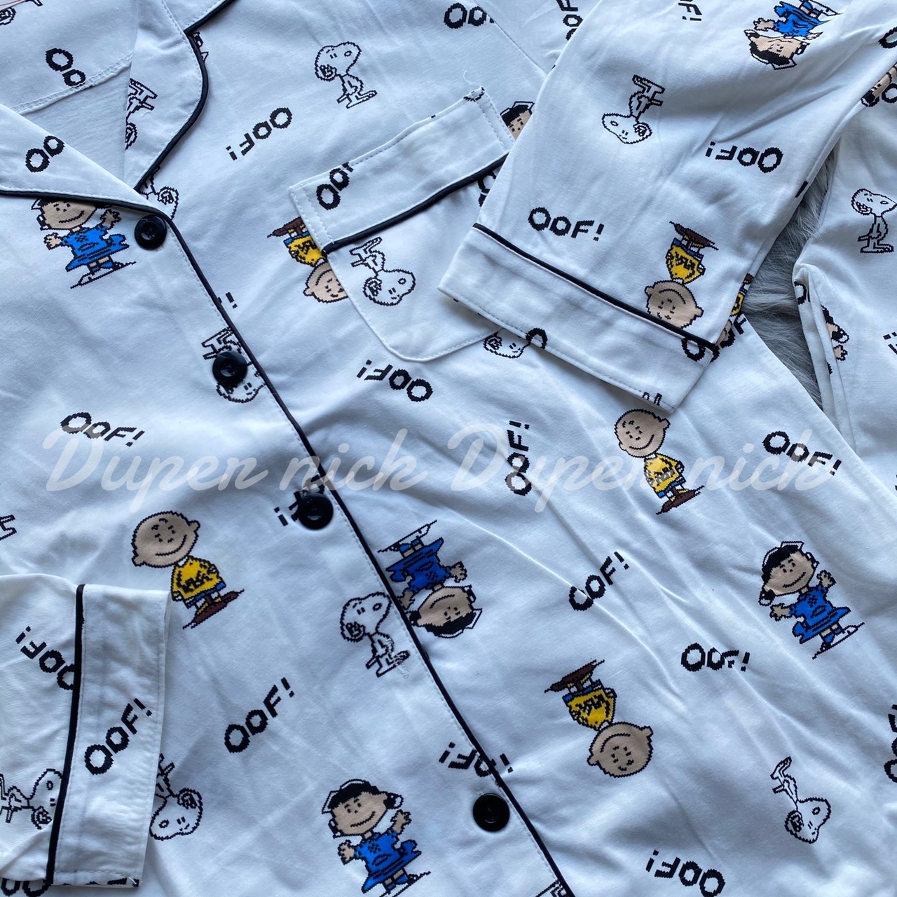 預購 SNOOPY 長袖 睡衣 白色 (附眼罩) 睡衣套裝