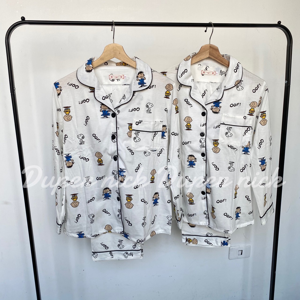 預購 SNOOPY 長袖 睡衣 白色 (附眼罩) 睡衣套裝