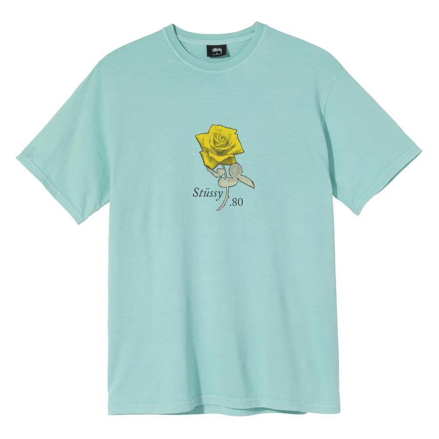 [INSTOCK] STUSSY 80 ROSE DYED TEE AQUA