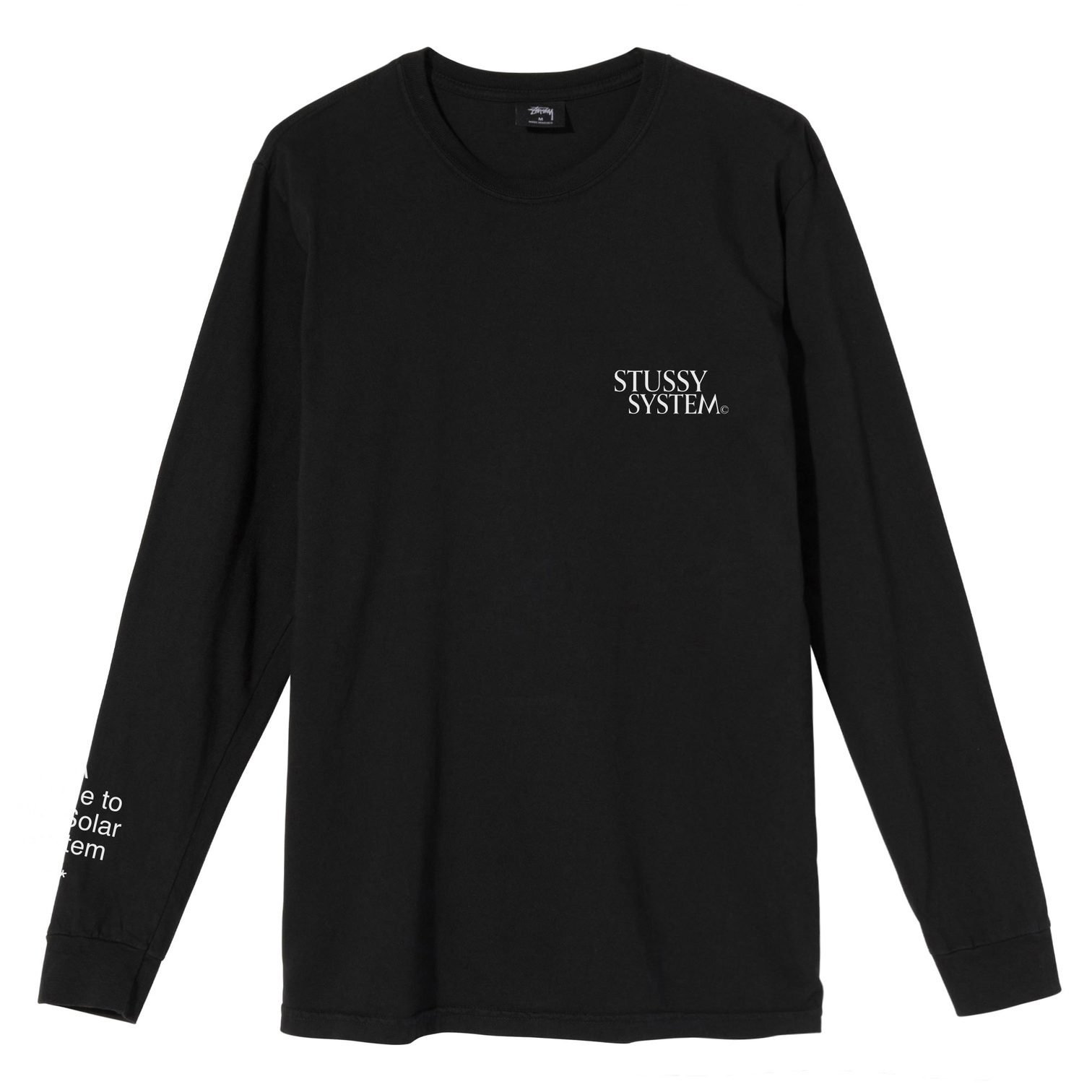 [INSTOCK] STUSSY SOLAR SYSTEM PIGMENT LS TEE BLACK