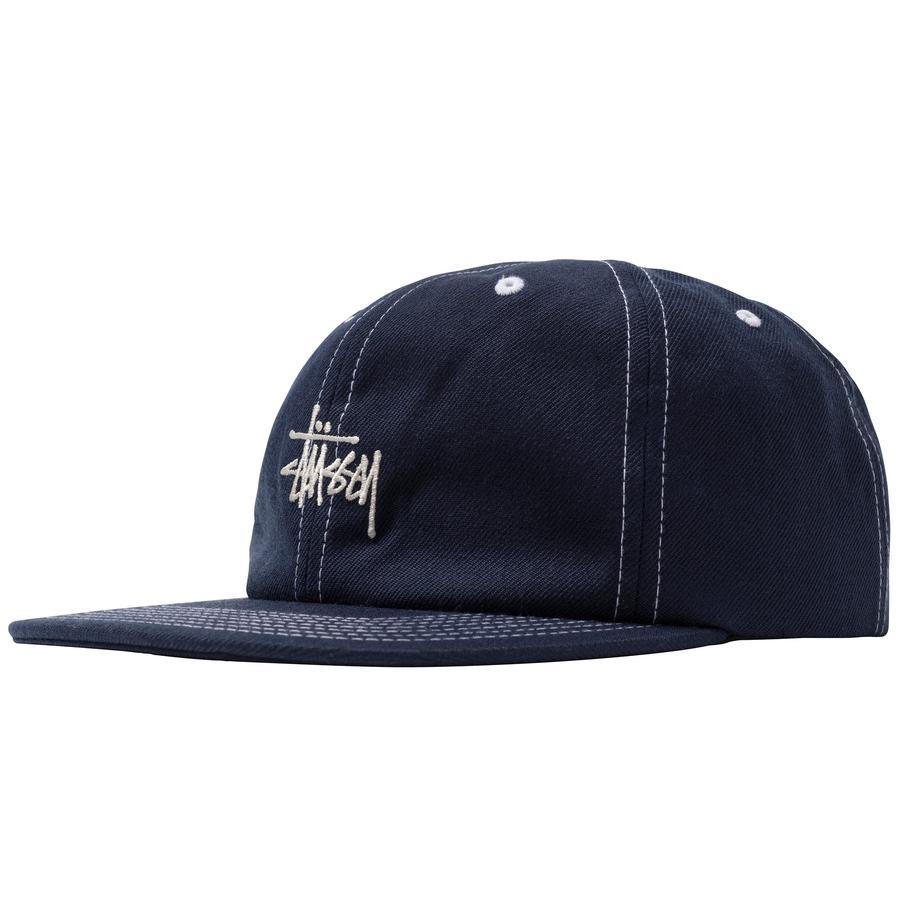 [Instock] STÜSSY CONTRAST STITCH STOCK CAP NAVY