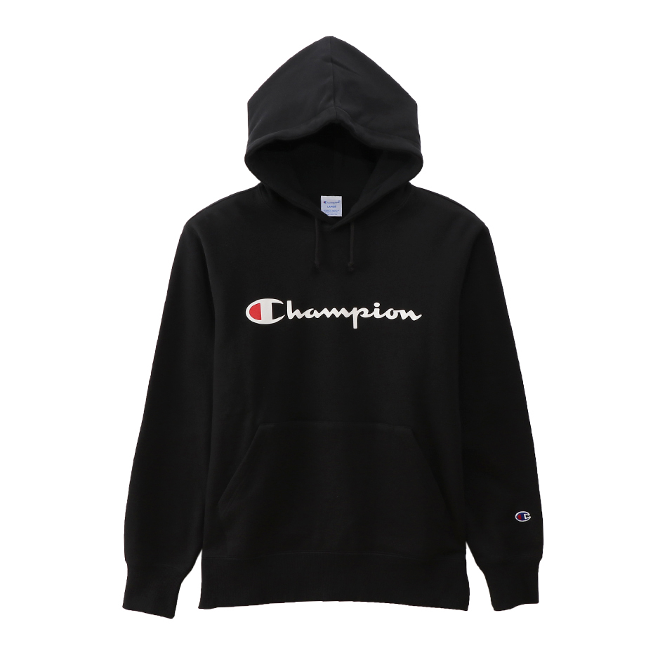 Champion logo sale hoodie