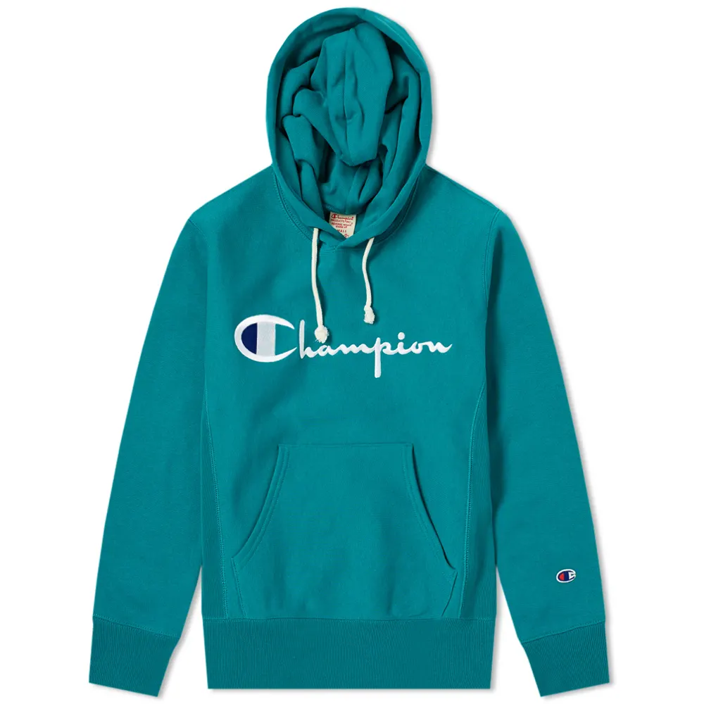 Champion EU Classic Logo RR Hoodie Teal