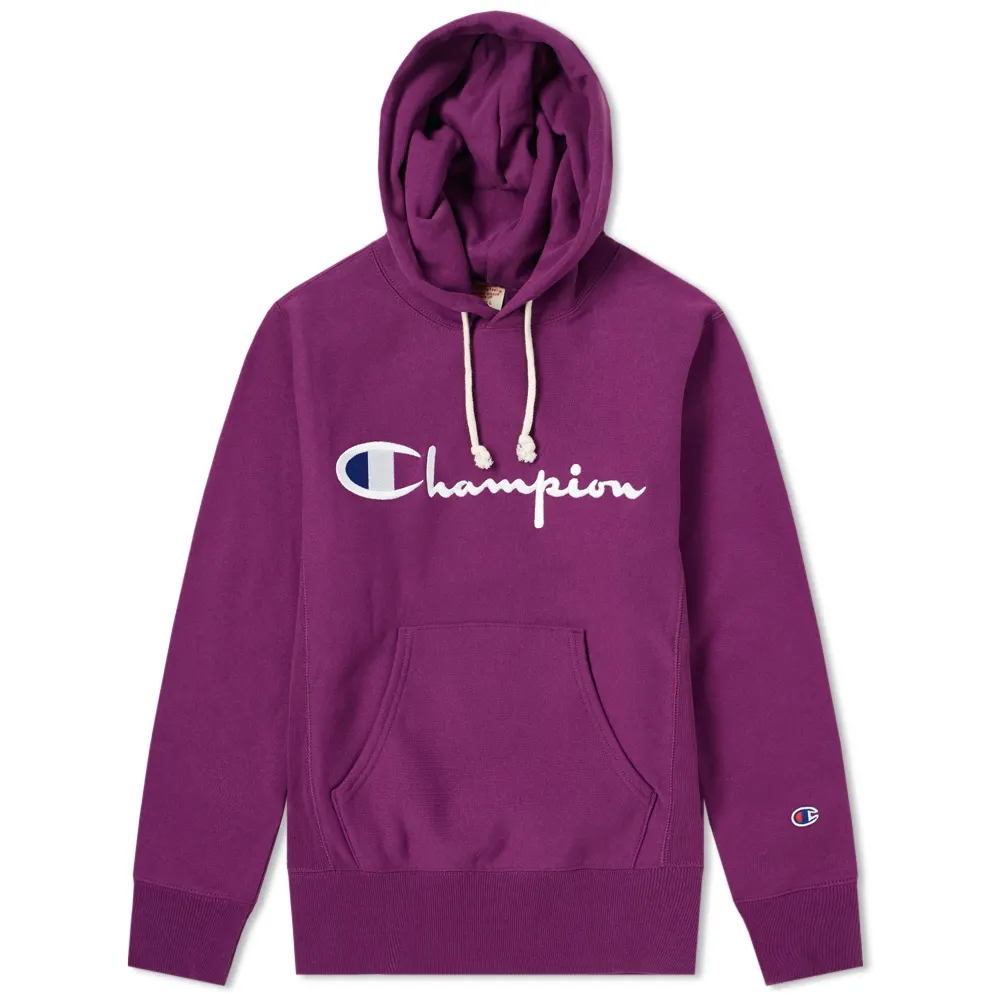 Champion EU Classic Logo RR Hoodie Purple