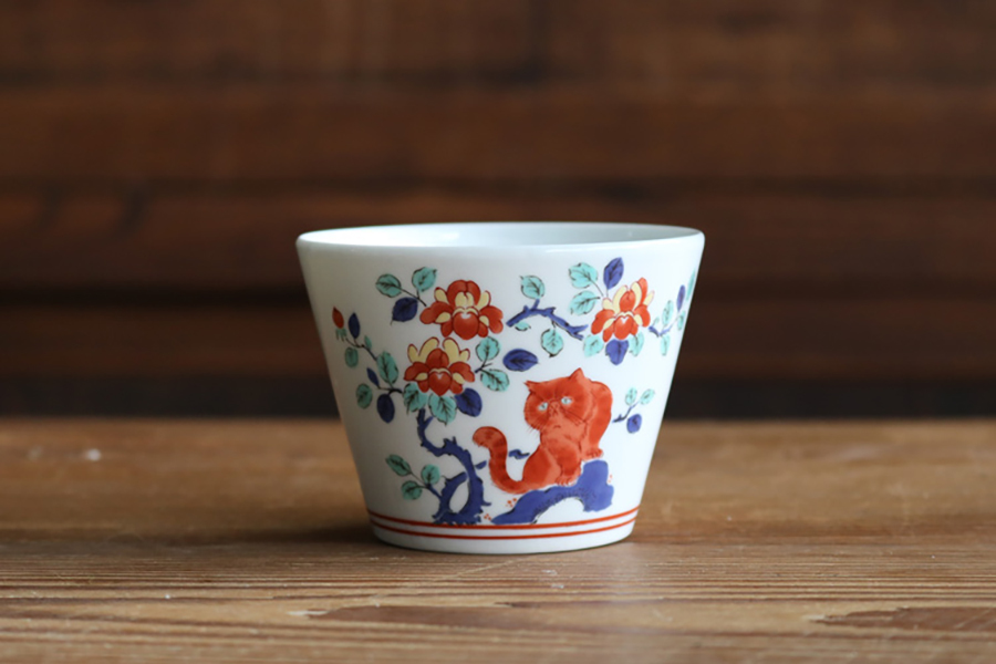 BARBAR - 蕎麥豬口杯 彩繪／異國短毛貓