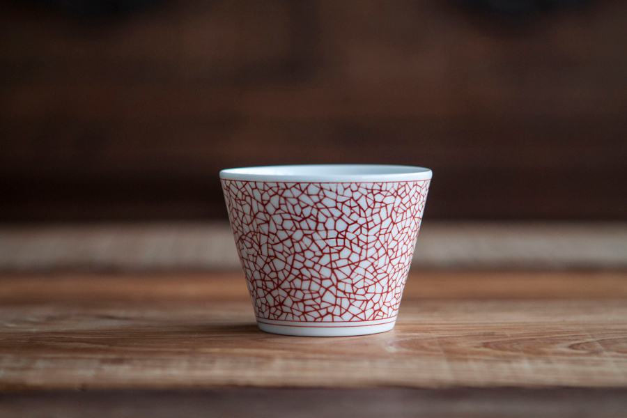 BARBAR - 蕎麥豬口杯 和紋／赤-冰裂紋