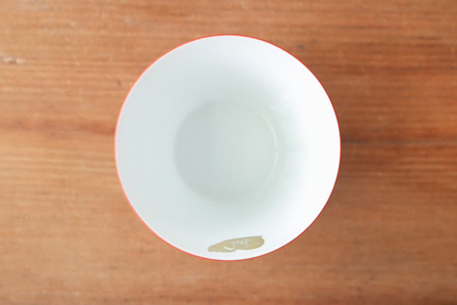 BARBAR - 蕎麥豬口杯 鴛鴦夫婦／紅(雌鳥)