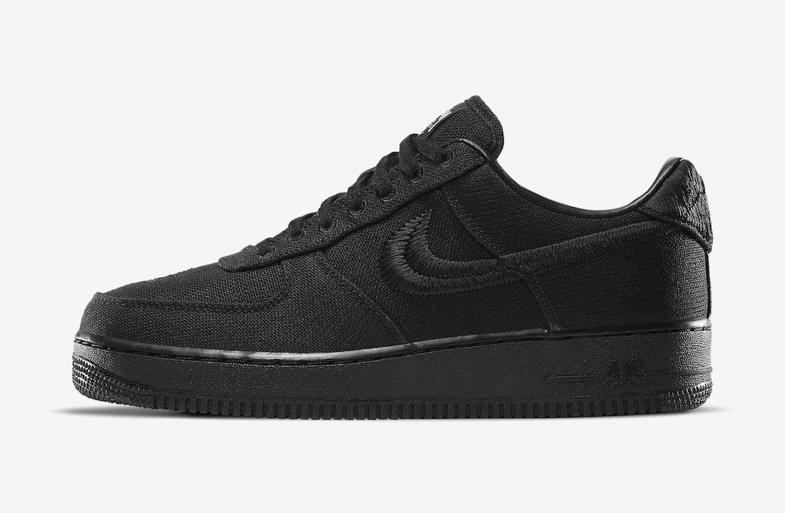 Stüssy x Nike Air Force 1 Low '' Black '' 全黑聯名款男女款CZ