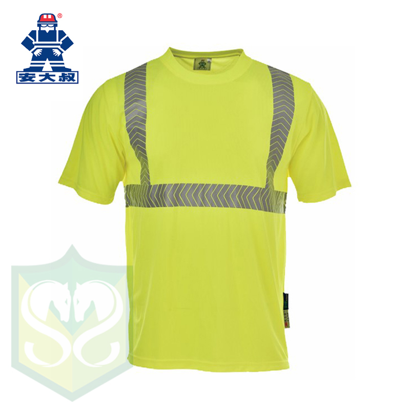 UNCLE-AN 80203 T-Shirt  with Reflective Line (Yellow / Orange)