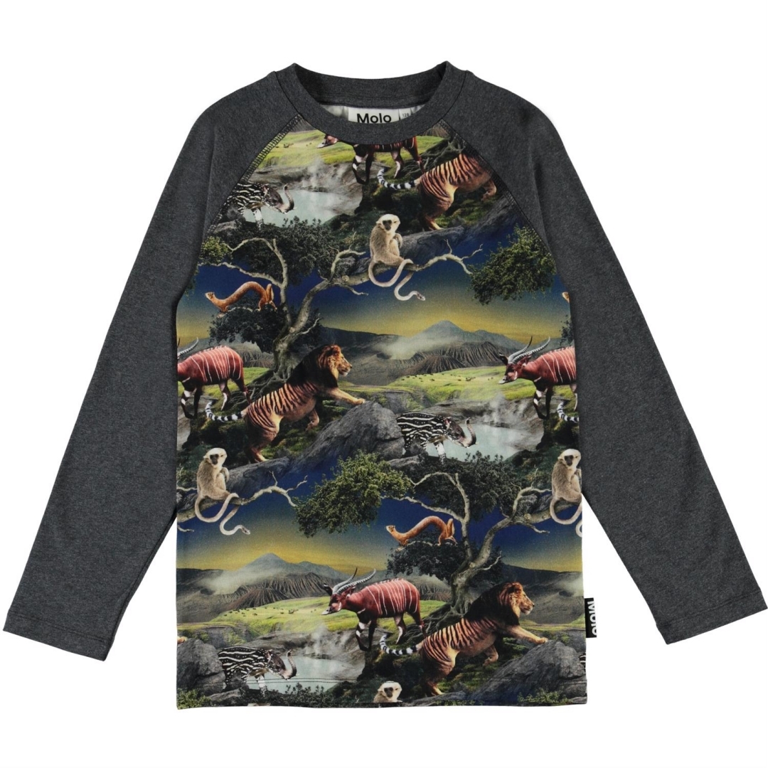 〖 Molo 〗深灰未來動物上衣