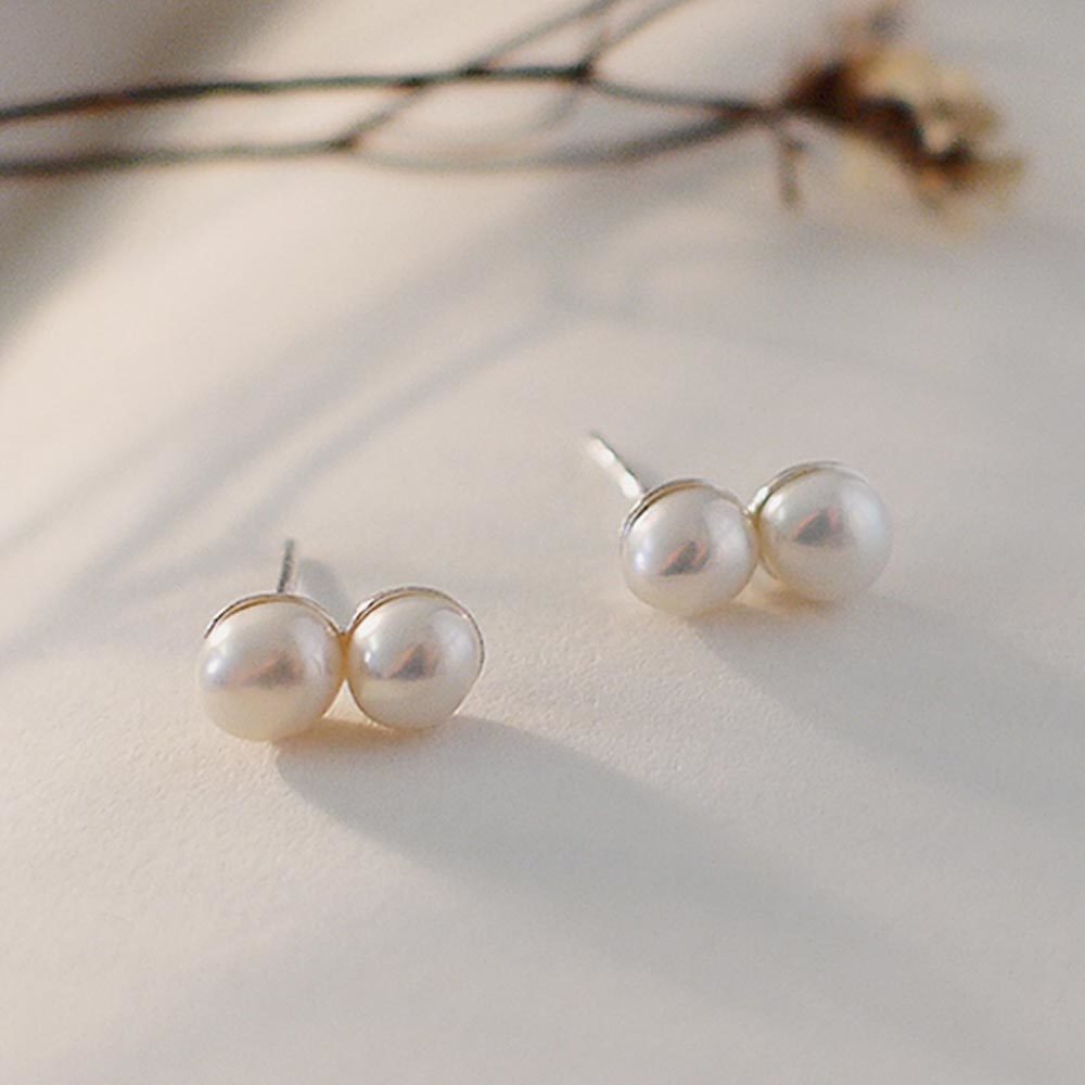 雲朵純銀耳環(施華洛珍珠)/SE552