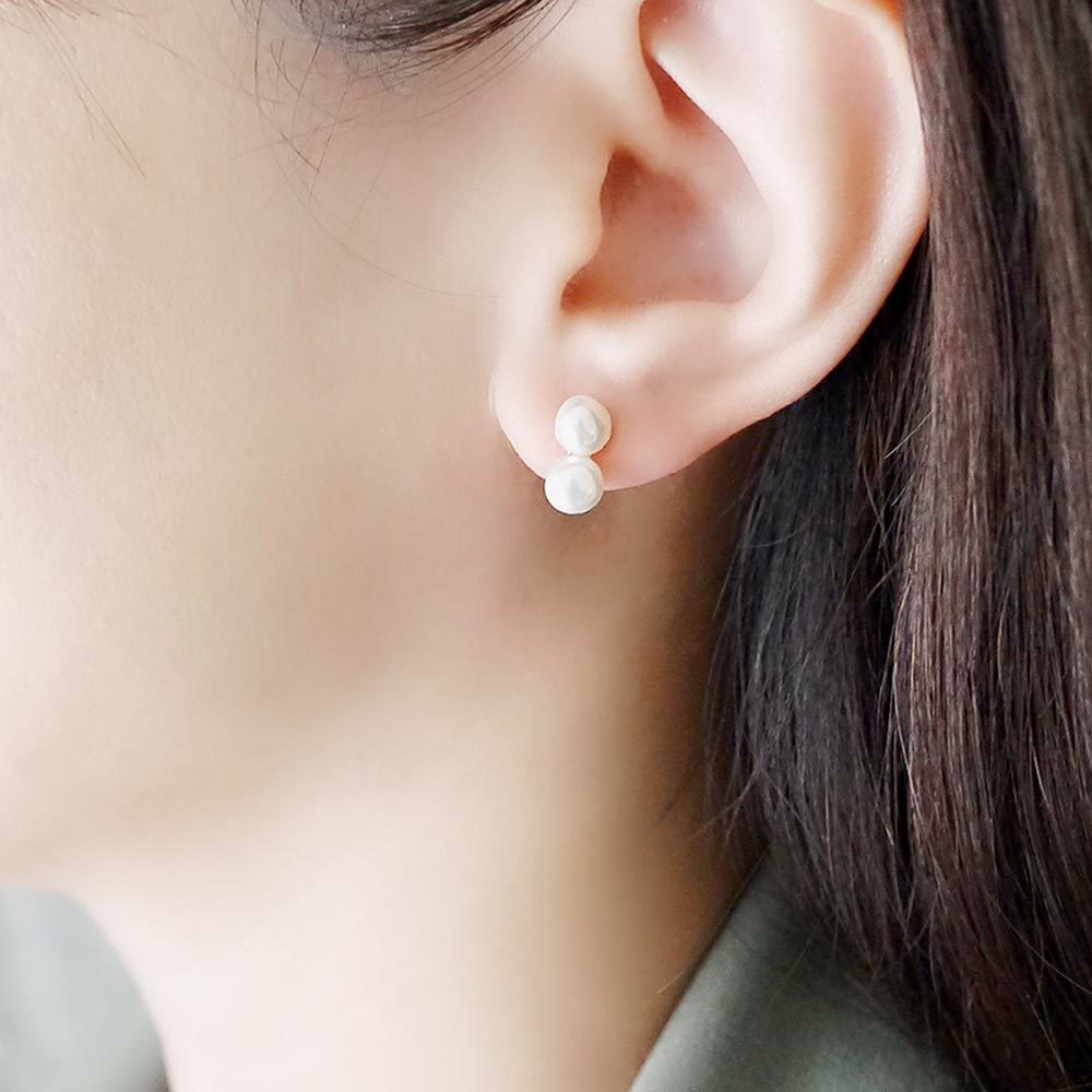 雲朵純銀耳環(施華洛珍珠)/SE552