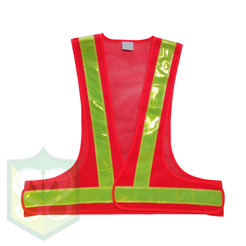 "V" Reflective Vest (GREEN / ORANGE)
