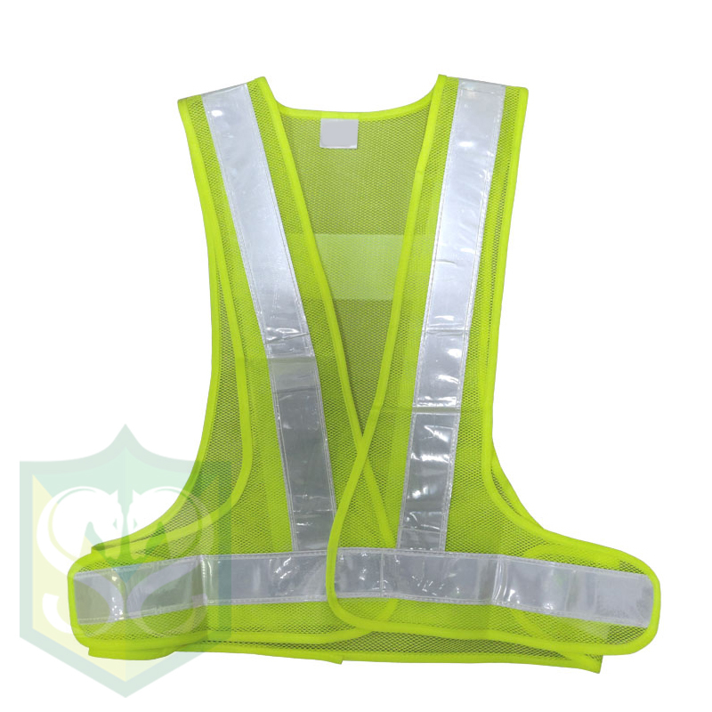 "V" Reflective Vest (GREEN / ORANGE)