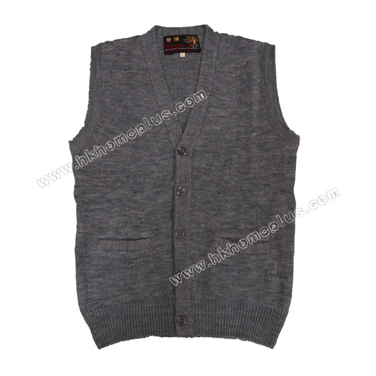 金魚: 學生腈綸開鈕背心外套 (26-44碼)