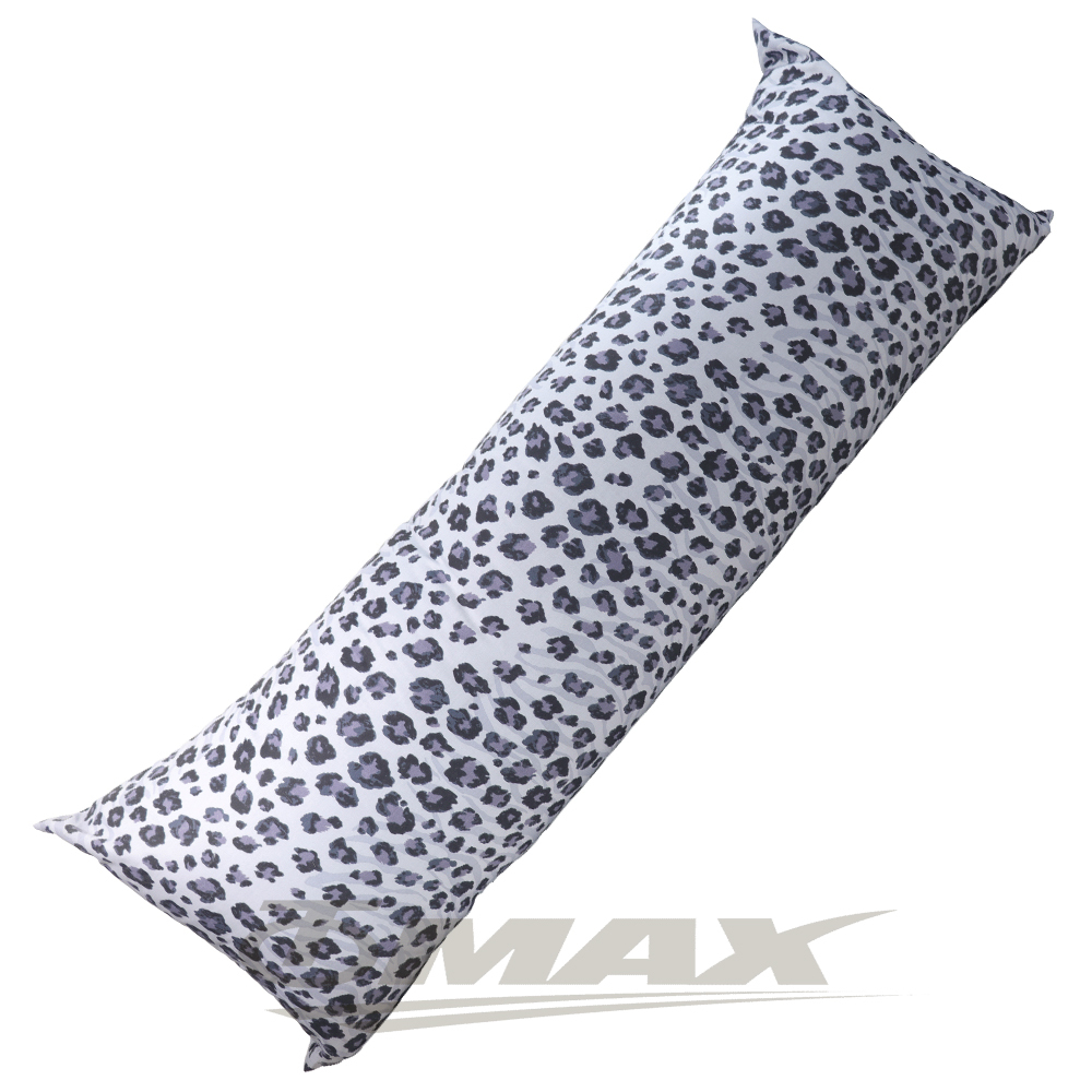 omax灰色豹紋長抱枕120x45cm-2入 破盤下殺 OMAX歐妹思購物網