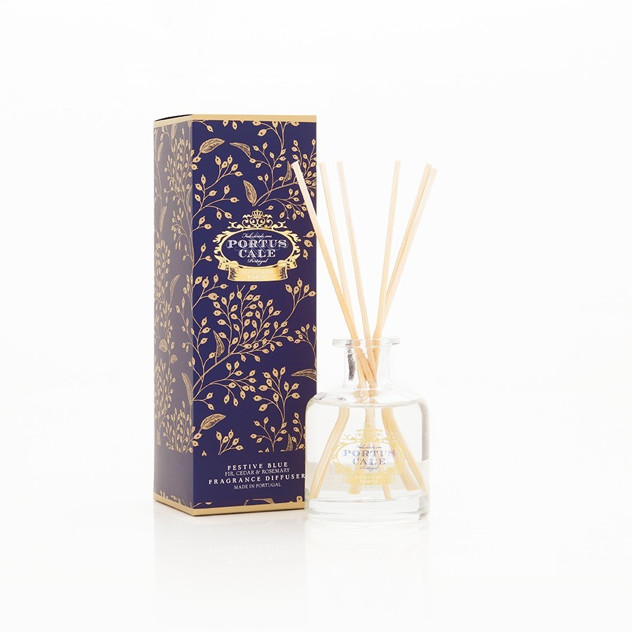 Castelbel Portus Cale 節日藍金藤條無火香薰座 (透明)