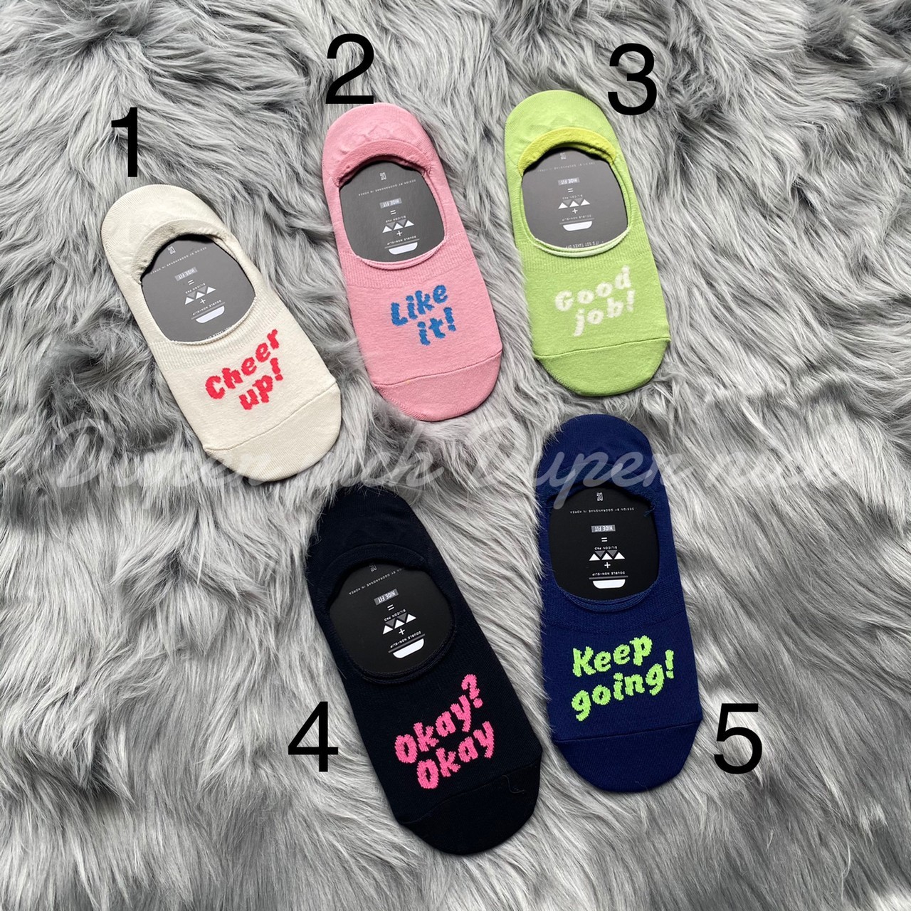 (平安夜限定活動) 韓國 正韓製 彩色 圖案 短襪 隱形襪 韓國襪 隨機出貨