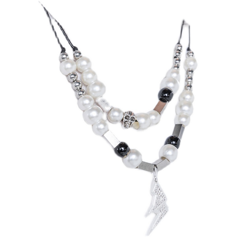 I DON‘T SMOKE 珍珠 骷髏 雙鍊 閃電 項鍊 DONSMOKE Don’t Smoke